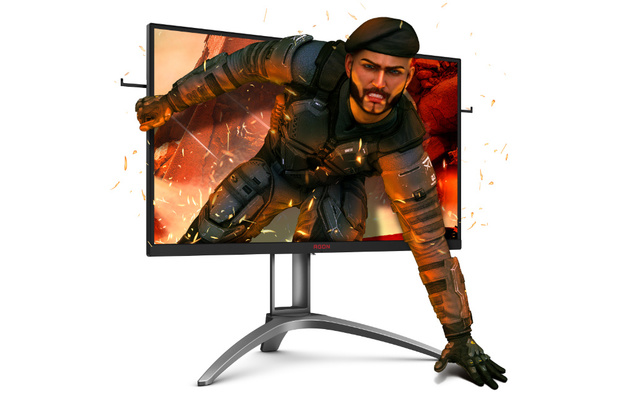 Platte monitor toegespitst op gamers