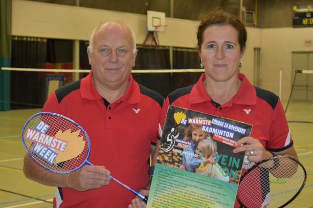 Warmste Badminton voor Love in Action