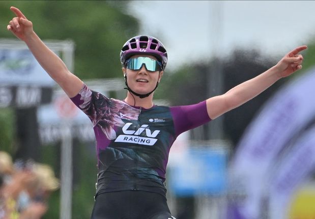 Lotte Kopecky volgt zichzelf op als Belgisch kampioene wielrennen op de weg