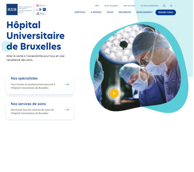 Un nouveau site internet pour l'Hôpital universitaire de Bruxelles