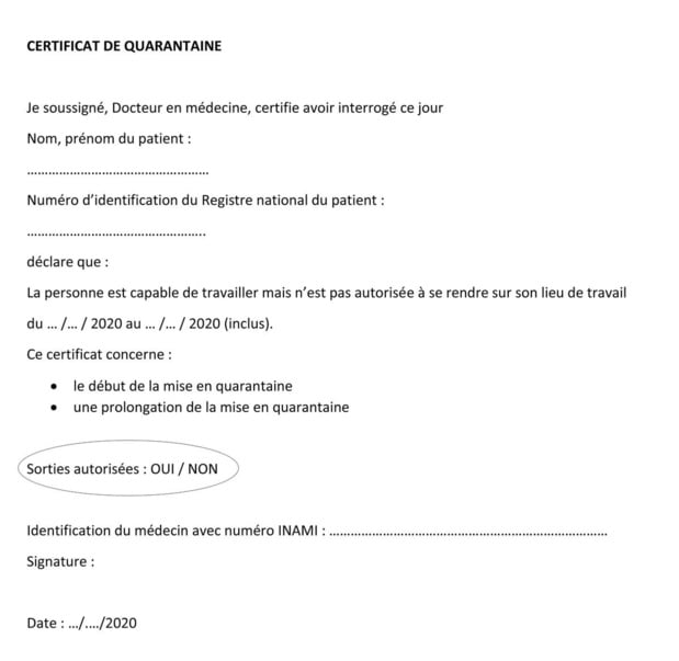Certificat de quarantaine et autorisation de sortie : un oxymore qui ne fait pas rire tout le monde