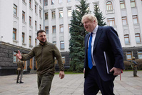 Boris Johnson rencontre Volodymyr Zelensky à Kiev