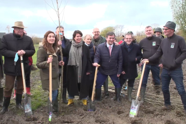 Roularta plant met hulp van buurtbewoners 15.000 bomen in twee dagen tijd in Roeselare (video)