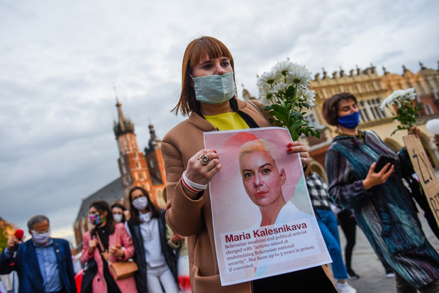 Celstraf Wit-Russische protestleidster Kolesnikova met twee maanden verlengd
