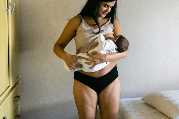 Fotocampagne Getty en Modibodi toont realistische foto's van vrouwen na hun bevalling