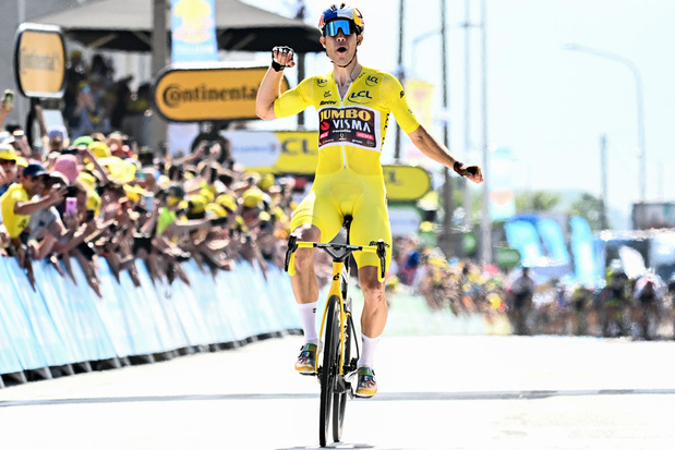 Tour de France: Gele trui Van Aert zet puntjes op de i en wint na knap nummer 4e rit