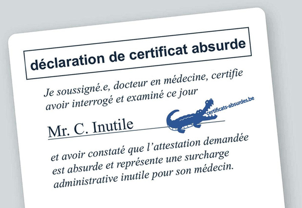 Un croco bleu pour les certificats absurdes 