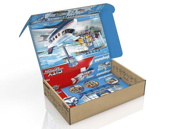 Emballage d'expédition et packaging produit tout-en-un pour Playmobil 