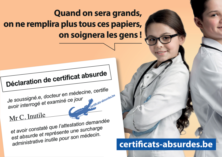 Un crocodile bleu pour les certificats absurdes