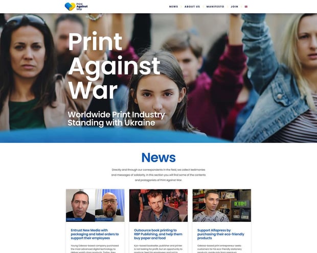 'Print Against War' steunt Oekraïense drukkers en verpakkingsbedrijven