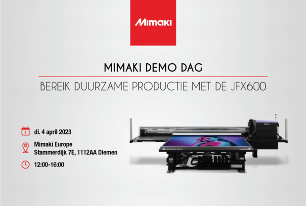 Mimaki demo dag: bereik duurzame productie met de jfx600
