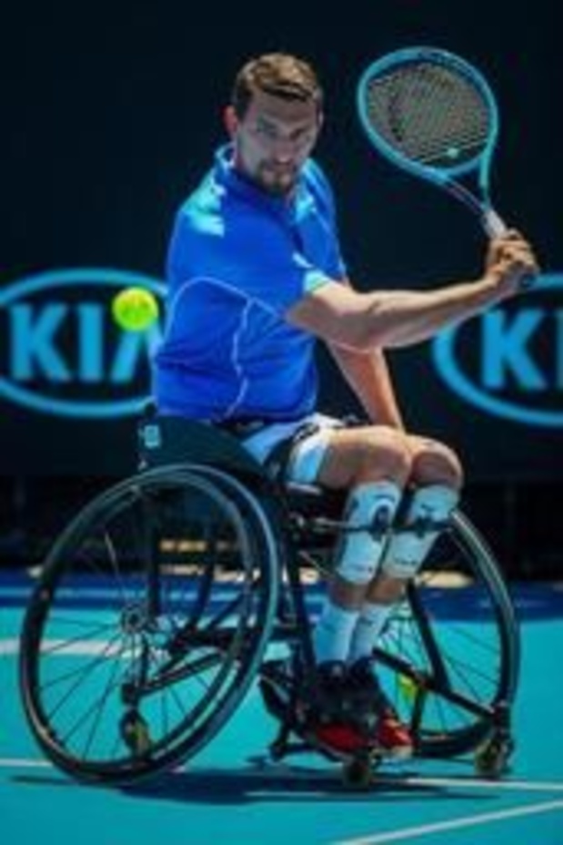 Joachim Gérard en finale du double messieurs en chaise roulante à Wimbledon