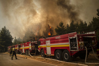 Incendies en Europe: des villageois évacués sur l'île grecque d'Eubée