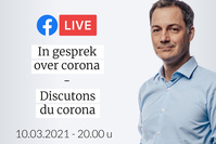 Covid: Alexander De Croo en Facebook live à 20h pour répondre aux questions des Belges