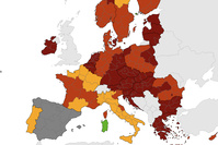 Covid: de plus en plus de rouge foncé sur la carte européenne
