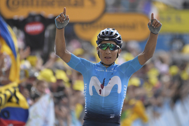 Nairo Quintana remporte la 18e étape en solitaire, Alaphilippe conserve le jaune