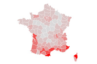 Les contaminations continuent de progresser en France: la carte de l'évolution du Covid par département (infographie)