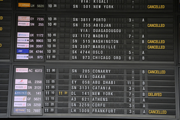 Les opérations ont repris normalement chez Brussels Airlines, 316 vols annulés au total