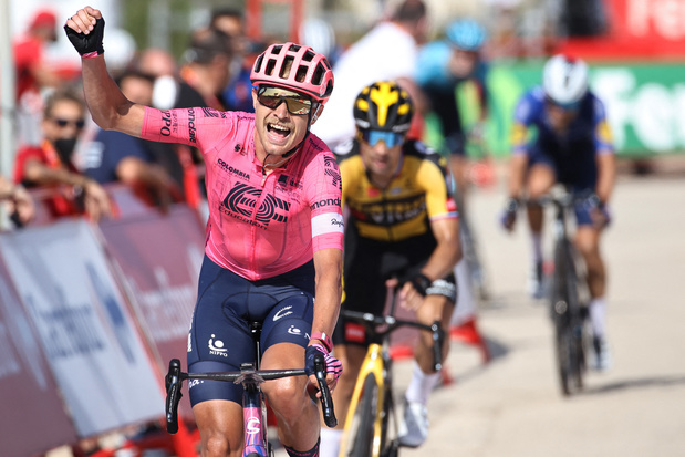 Vuelta: vroege vluchter Magnus Cort wint zesde rit, Primoz Roglic weer leider