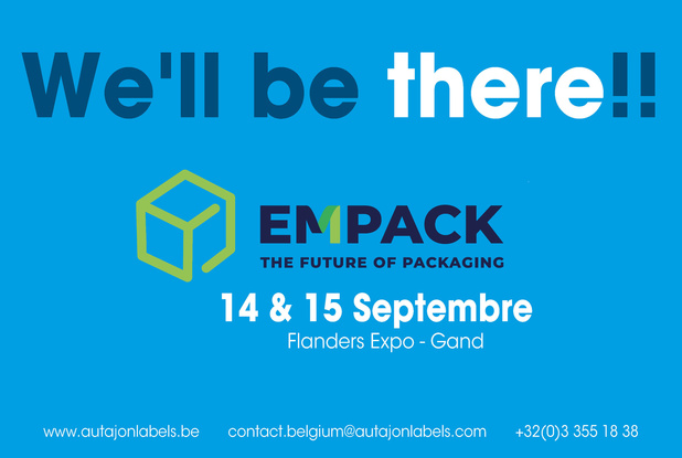 Visitez notre stand 2501 sur Empack, au Flanders Expo à Gand