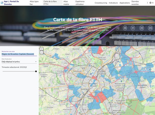 L'IBPT cartographie le déploiement de la fibre optique belge