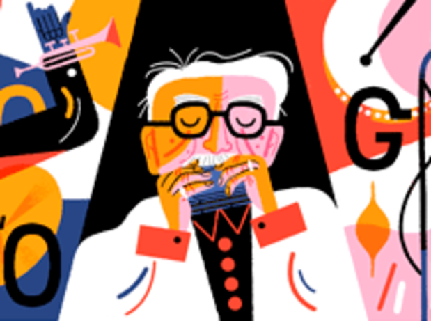 Google viert honderdste verjaardag Toots Thielemans met doodle