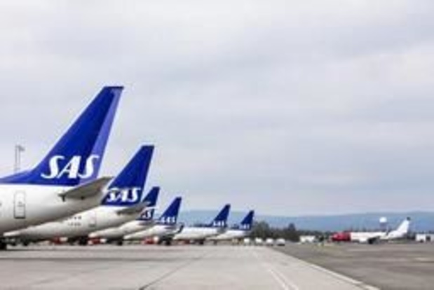 Luchtvaartmaatschappij SAS schrapt ook maandag en dinsdag meer dan 1.200 vluchten