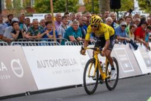 Critérium d'après-Tour à Roulers - Le vainqueur du Tour de France Egan Bernal (Ineos) s'impose à Roulers