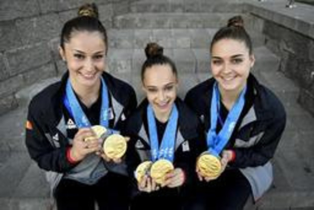 Jeux Européens - Le trio de l'acrogym rentre en Belgique avec neuf médailles: "Au-delà de nos attentes"
