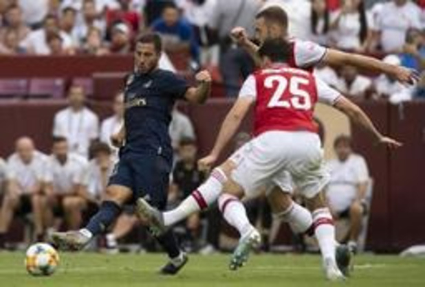 Eden Hazard joue une mi-temps lors de la victoire du Real Madrid contre Arsenal