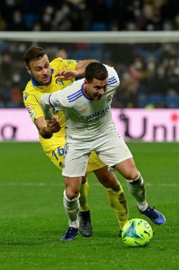 Belgen in het buitenland - Real Madrid, met Hazard in de basis, blijft op scoreloos gelijkspel steken tegen Cadiz