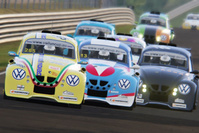 Course automobile virtuelle avec la VW e-Fun Cup