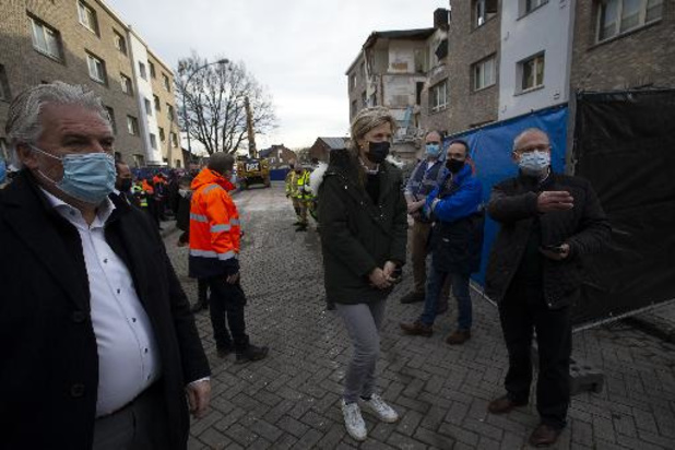 Minister Verlinden en gouverneur Berx bezoeken plaats van de ramp