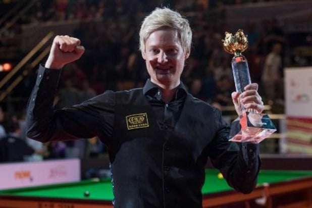 English Open snooker - Neil Robertson wint in finale met kleinste verschil (9-8) van John Higgins