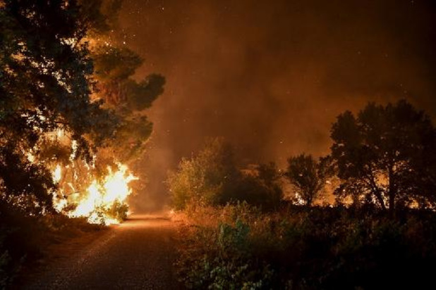 Incendies en Grèce: le feu embrase des villages aux portes d'Athènes