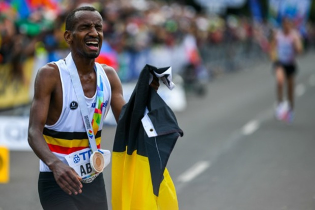 WK atletiek - Bashir Abdi verovert brons op de marathon