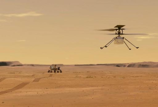 Mars: la Nasa retarde le vol de l'hélicoptère Ingenuity après un problème technique