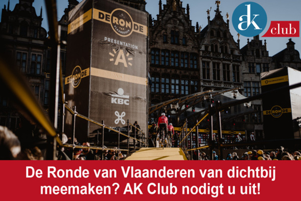 Sta samen met AK Club aan de start van de Ronde van Vlaanderen in Antwerpen en geniet van een ontbijt!