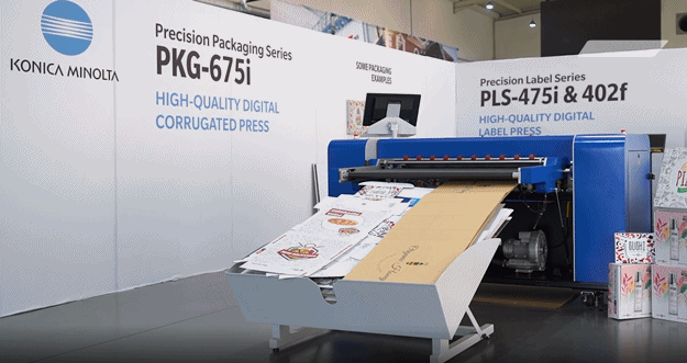 La PKG-675i, l'imprimante numérique d'emballages en carton de Konica Minolta