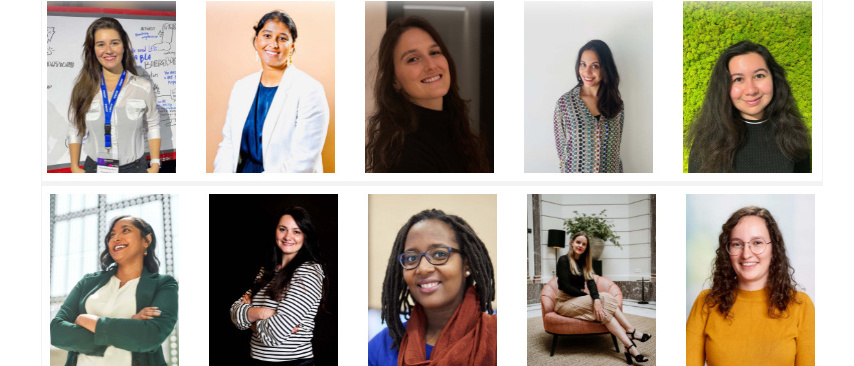 De tien genomineerden voor Young ICT Lady of the Year 2022., DN