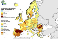 Coronavirus: la Belgique en orange foncé sur la carte de l'ECDC