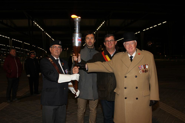'The British Torch of Remembrance' vrijdagavond aangekomen in Oostende