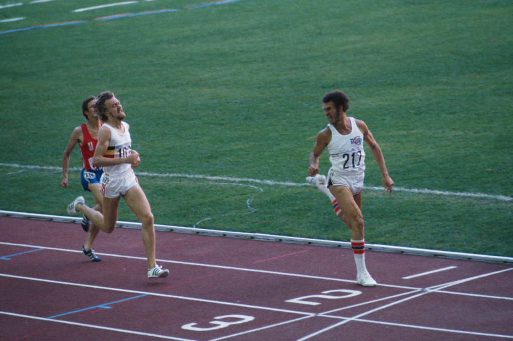 Ivo Van Damme lors du 800 m de 1976 des JO de Montréal où il sera battu par le Cubain Alberto Juantorena., Getty Images/iStock