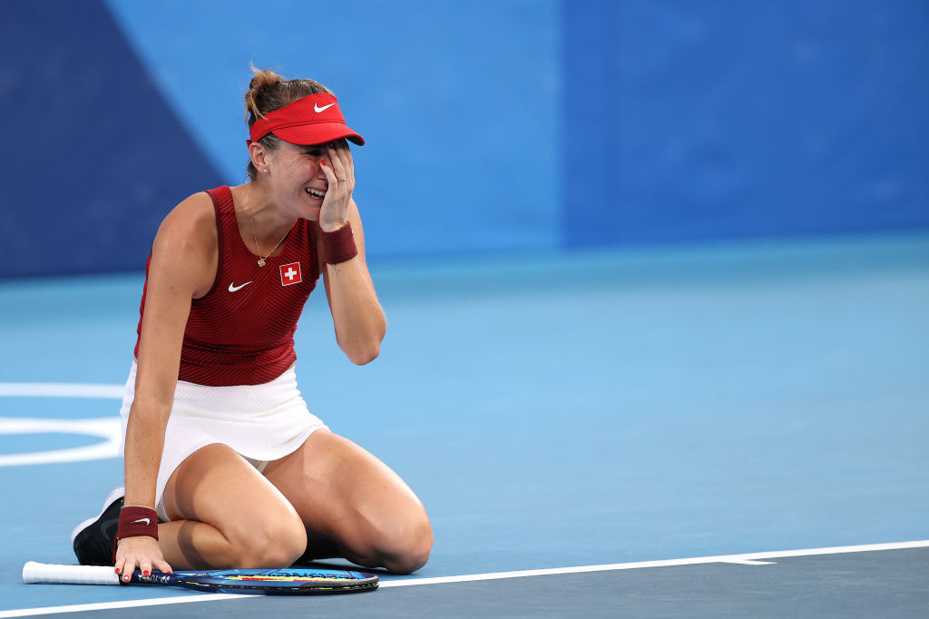La Suissesse Belinda Bencic n'a pu cacher son émotion après sa qualification pour la finale du tournoi olympique de tennis féminin., iStock