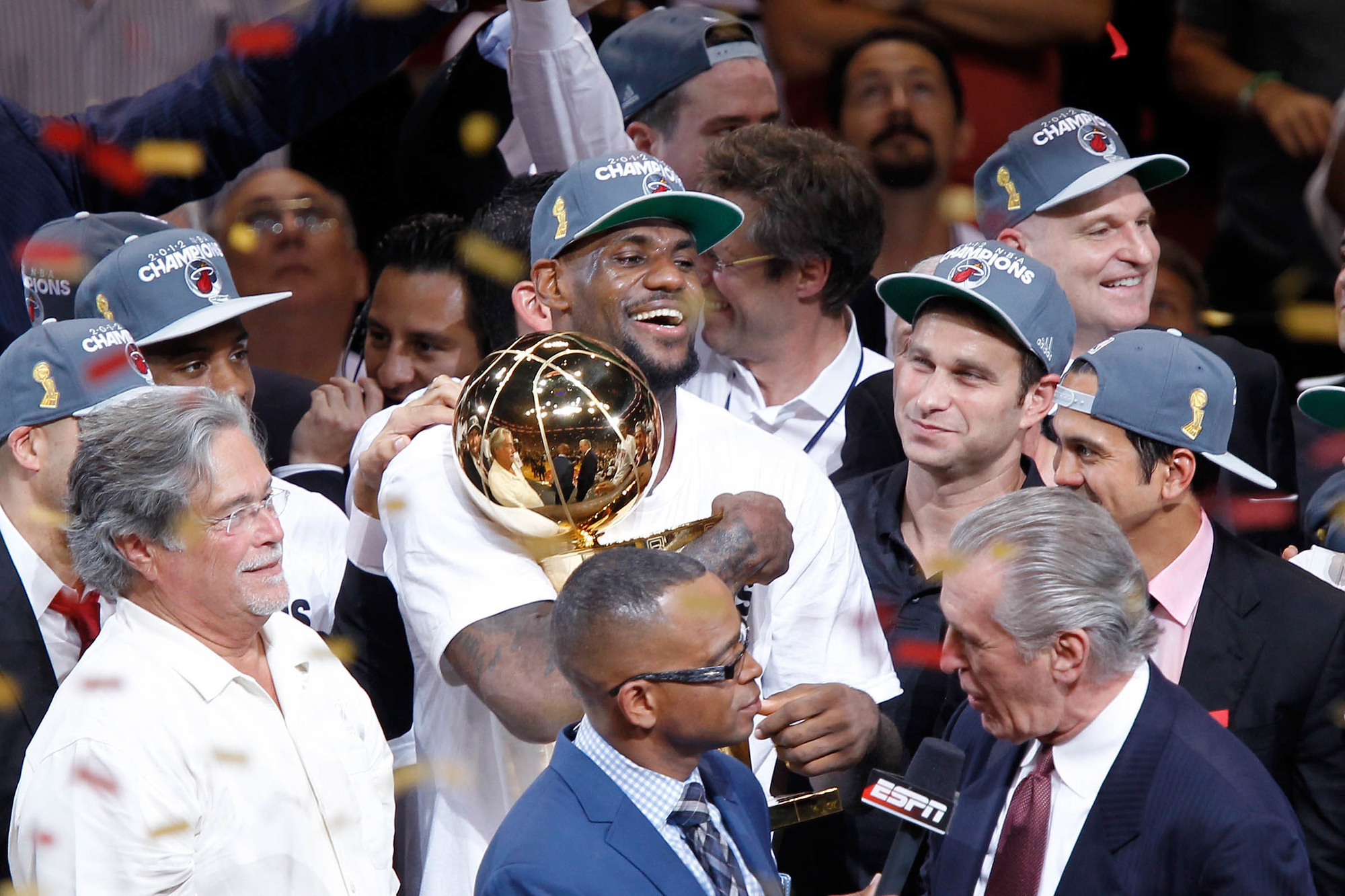 LeBron James met zijn eerste NBA-titel in 2012, GETTY