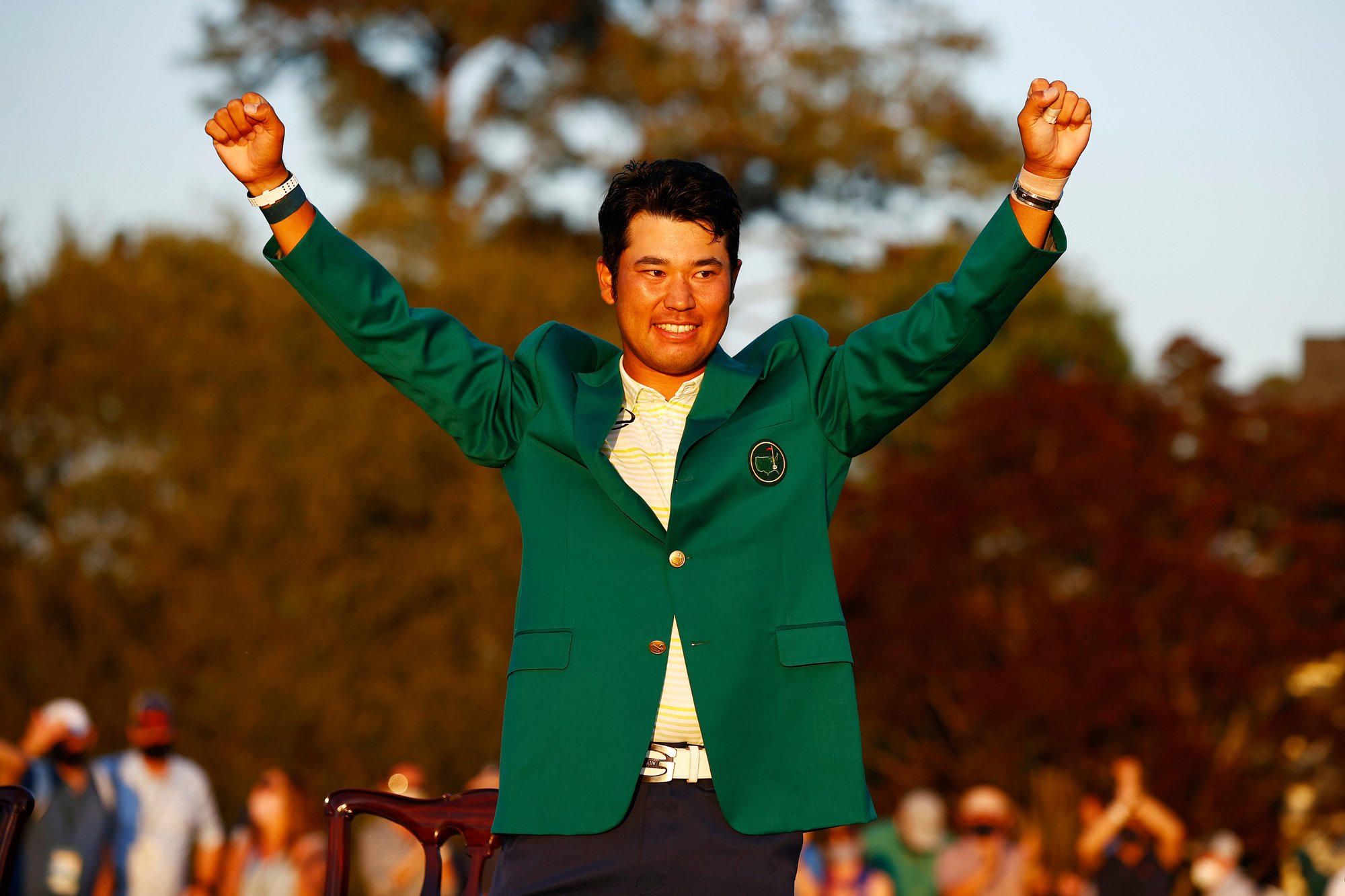 Hideki Matsuyama won in april de Masters in het golf., GETTY