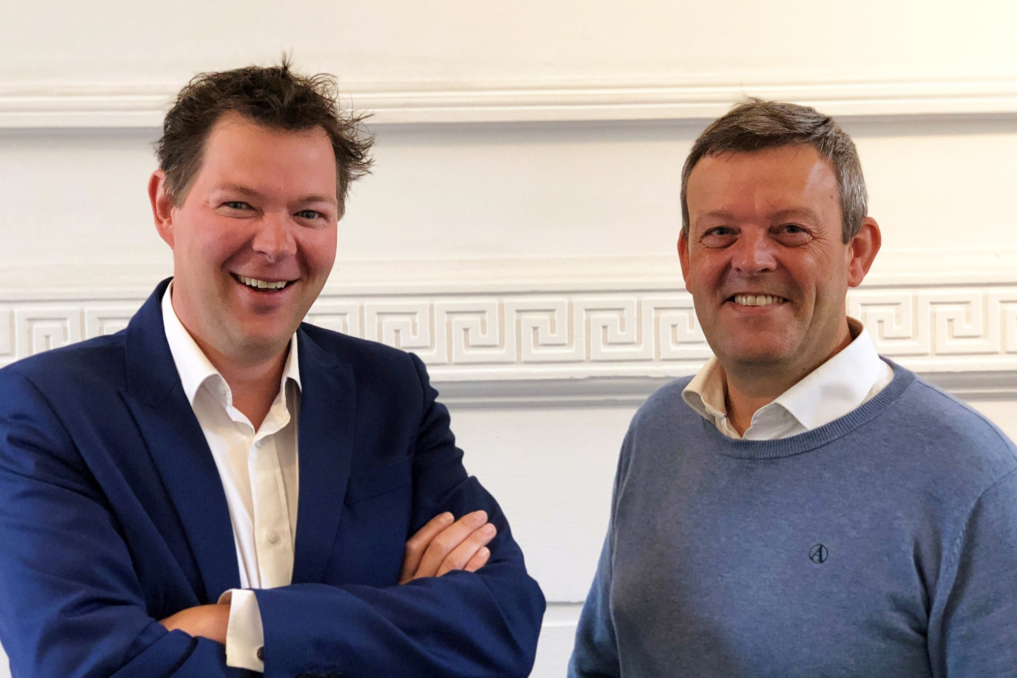 Oprichter Jeroen De Man (links) en CEO Dirk Dewulf van Unpaid., Unpaid