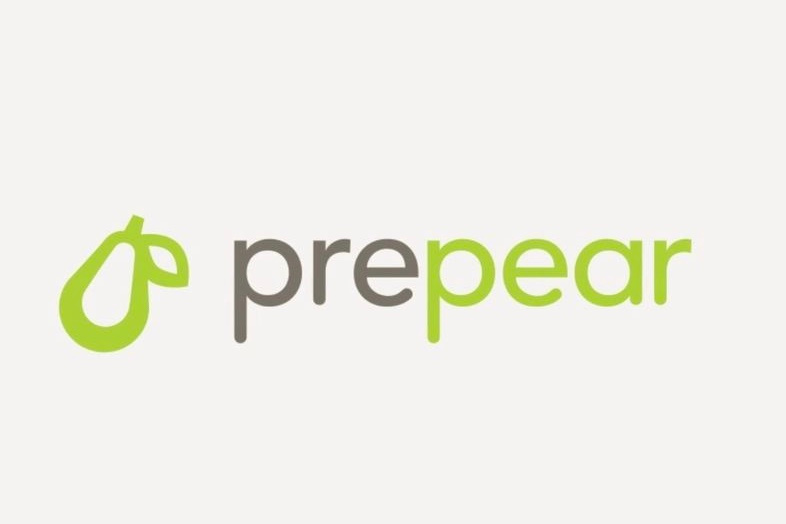Het bewuste oorspronkelijke logo van Prepear, waar Apple problemen mee had., Prepear