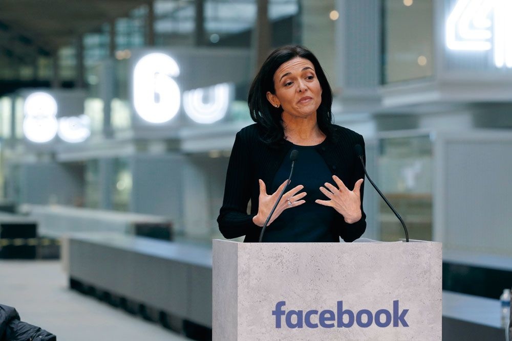 Sheryl Sandberg, lors de l'annonce du partenariat avec Station F le 17 janvier dernier., REUTERS