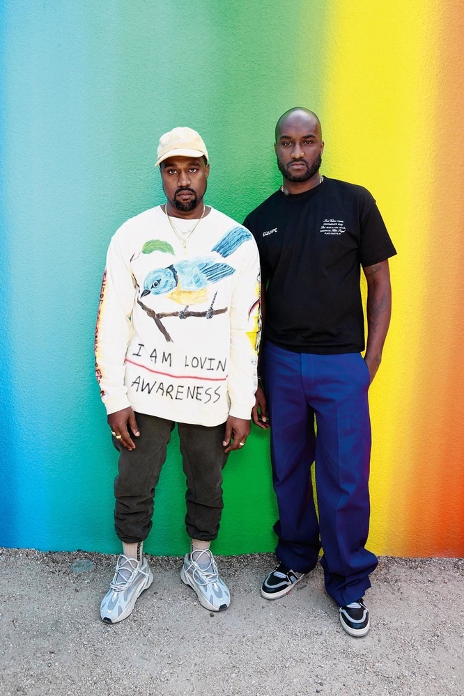  Virgil Abloh (à droite), ici en compagnie de l'un de ses mentors, Kanye West., Louis Vuitton Malletier / Saskia Lawaks
